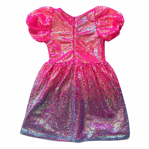 Lola + The Boys Bubble Gum Shimmer Sequin Dress Size 10 - Picture 5 of 6